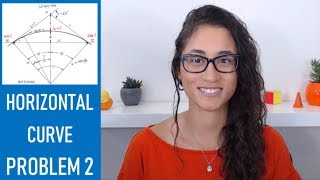 FE Civil Transportation  Horizontal Curve Problem 2 [upl. by Ury]