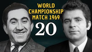 Tigran Petrosian vs Boris Spassky  World Championship Match 1969  Round 20 [upl. by Marguerite741]