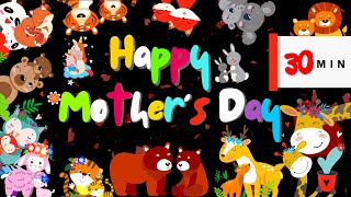 Happy Mothers Day 2024  Baby Sensory  Mother animals  Loving and caring Mothers  Sensory Videos [upl. by Gilchrist]