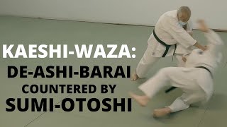 KaeshiWaza DeAshiBarai ➜ SumiOtoshi  Riki Judo Dojo [upl. by Suelo]