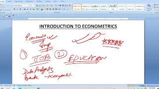 Introduction to Econometrics [upl. by Aciria]