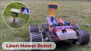 Make an Automatic Grass Cutting Lawn Mower Robot using Arduino [upl. by Schiffman]