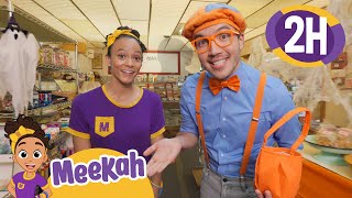 Blippi and Meekah Make Yummy Goodies  2 HR OF MEEKAH  Educational Videos for Kids [upl. by Lunnete]