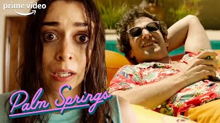 The First Time Andy Samberg amp Christin Milioti Get Stuck In A Loop  Palm Springs  Prime Video [upl. by Otreblaug26]