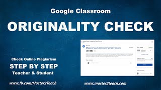 Originality Check in Google Classroom  Step by step guide [upl. by Maidel]