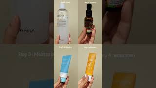 Basic skin routine 🎀🌷🤌🏻🧡 skincare yt shotrs dotandkey tonymoly [upl. by Hoebart938]