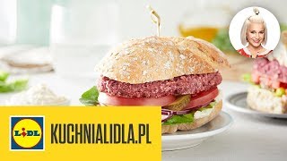 WEGAŃSKI BURGER Z BURAKA 🍔  Daria Ładocha amp Kuchnia Lidla [upl. by Pasho]