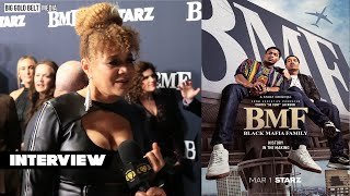 Michole Briana White Interview  quotBMFquot Season 3  Los Angeles Red Carpet Premiere [upl. by Deyes]