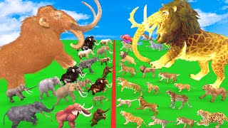 Prehistoric Mammals vs Modern Mammals Size Comparison Mammoth Vs Monster Lion Animal Epic Battle [upl. by Chilcote]