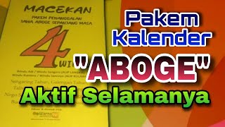 Kalender Jawa ABOGE Sepanjang Masa [upl. by Aihsetan]