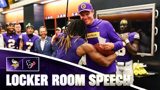 Kevin O’Connell’s Locker Room Speech After Win Over Houston Texans [upl. by Trinity676]