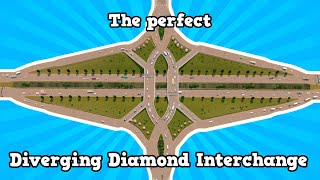 The PERFECT Diverging Diamond Interchange  Tutorial  Cities Skylines Sunset Harbor DLC [upl. by Assirral]