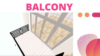 2 ways to create a balcony in Room Planner  Tutorial [upl. by Eilsel]