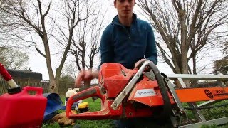 My Setup and Milling Spalted Maple with Granberg Chainsaw Mill and Husq 395 [upl. by Ahsercul]