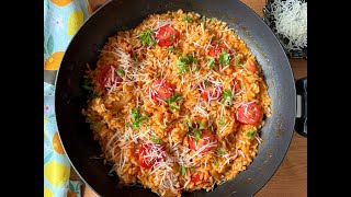 Tomato Risotto with Parmesan  Easy and delicious Italian dish [upl. by Idihsar]