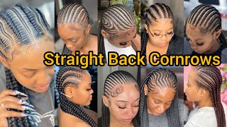 Most Beautiful Cornrow Braid Hairstyles for black ladies  Straight Cornrow Braids  Braided Hairs [upl. by Yelbmik]