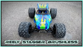 With BadAssTires ON STREETS AND GRAVEL  Reely STAGGER Brushless 110 [upl. by Sherris309]