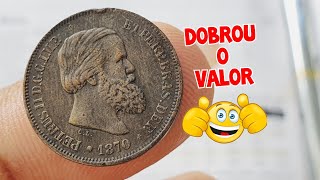 2 Mil Moeda 10 RÉIS IMPÉRIO ano 1870 bronze raro e valioso [upl. by Agathe491]