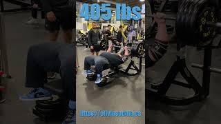 Bench Press 405 Pounds shorts fitness gym workout [upl. by Eelyk]