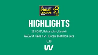 Highlights WASA St Gallen vs KlotenDietlikon Jets 016 [upl. by Aicirt]