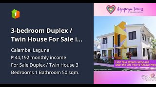 3bedroom Duplex  Twin House For Sale in Calamba Laguna [upl. by Bellis]