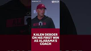 Alabama head coach Kalen DeBoer on his first win with the Tide [upl. by Ais476]