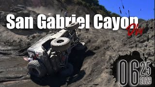 JEEP FLIPS OVER Azusa Canyon OHV 62523 azusa jeep offroad [upl. by Notsob862]