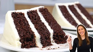 Chocolate Cake with Cream Cheese Frosting [upl. by Aihsyt]