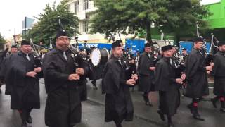 City of Invercargill pipe band street march Nelson [upl. by Ainotna6]