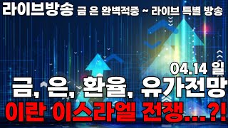 금은값달러국제유가 전망 이란 이스라엘에 300발 발사 소강상태 라이브방송 [upl. by Lucila]