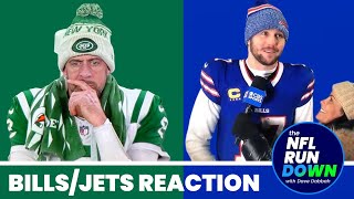 BillsJets Reaction Josh Allen amp Bills SURVIVE Aaron Rodgers Hail Mary [upl. by Hands]