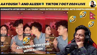 ROMANTIC INTERVIEW  AAYOUSH TAKES INTERVIEW OF ALIZEH GETS CHUPPA AT END😂 7 OCT Reaction Video [upl. by Alvina]