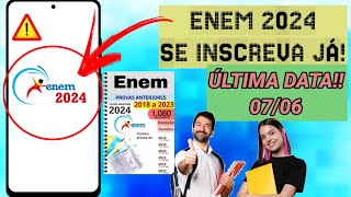 Como Fazer a Inscrição do ENEM 2024 PASSO A PASSO ÚLTIMA DATA 0706 [upl. by Nahguav]