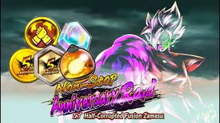 THE FINAL RAID NONSTOP 5TH ANNIVERSARY RAID VS HALFCORRUPTED FUSION ZAMASU GUIDE DB LEGENDS [upl. by Annwahs]