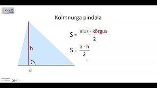 Kolmnurga pindala Põhitõed [upl. by Sachi]