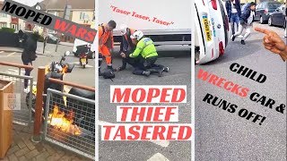 MOPED THIEF TASERED quotREPO GANGquot shut DOWN amp delivery driver TURF WARS in London [upl. by Esihcoc49]