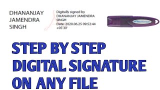 How to sign digitally on PDF file  Use of digital signature  Sign Digital form [upl. by Thekla95]