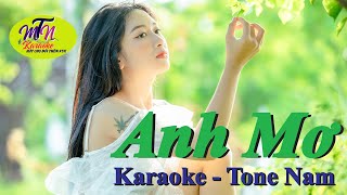 Anh Mơ Karaoke Tone Nam  Anh Khang [upl. by Neelear]