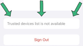 Fix trusted devices list is not available error in iphone  Problem Solved [upl. by Ahsieyn]