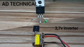 Top2 37v to 220v AC mini inverter circuit viral youtubevideos experiment [upl. by Neicul]