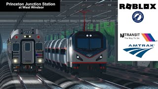 Roblox New Jersey Transit amp Amtrak HIGH SPEED ACTION  Princeton Junction  RBLX Northeast Corridor [upl. by Jeannie645]