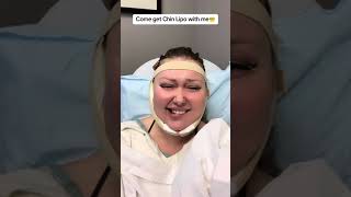 Come get chin lipo with me 😯🥰 chinlipo surgery necklipo [upl. by Hedley]