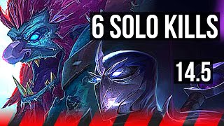 TRUNDLE vs SHEN TOP  6 solo kills Dominating  TR Challenger  145 [upl. by Calabrese]