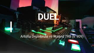 Duel Arturia Drumbrute vs Roland TR8 [upl. by Kihtrak]