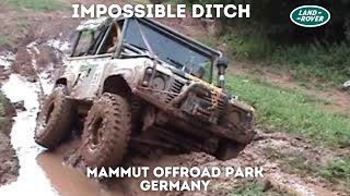 A DITCH TOO FAR  Mammut Offroad Park Germany Land Rover Defender [upl. by Regnig]