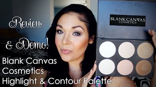 Blank Canvas Cosmetics ContourHighlight Palette Review amp Demo [upl. by Abercromby]