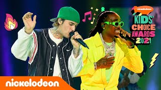 Justin Bieber – Intentions ft Quavo Live aux Kids’ Choice Awards 2021  Nickelodeon France [upl. by Huggins]