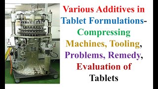 Various Additives in Tablet FormulationsCompressing Machines Tooling Problems Remedy Evaluation [upl. by Drofyar]