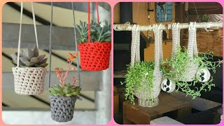 Glamorous And Beautiful Crochet Handknitted Plant Hanger Designs And Ideas [upl. by Doti672]