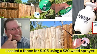 I sealed a fence for 105 using a 20 weed sprayer [upl. by Serrano]